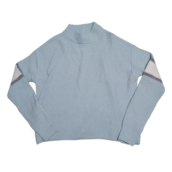JOHN & JENN Stripe Mock Neck Pullover Sweater Womens Small - Picture 2 of 6